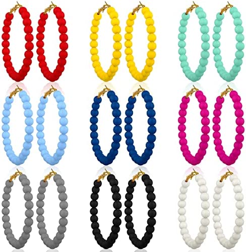 Summer Vibrant Hoop Earrings