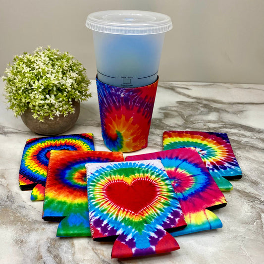 Neoprene Cup Holder Koozie Tumbler - Tie Dye